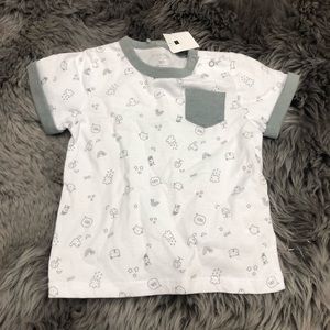 Kyle & Deena | Boy's Graphic T-Shirt | White & Grey | Size 18M